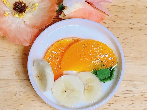 みかんバナナ♪青汁ヨーグルト